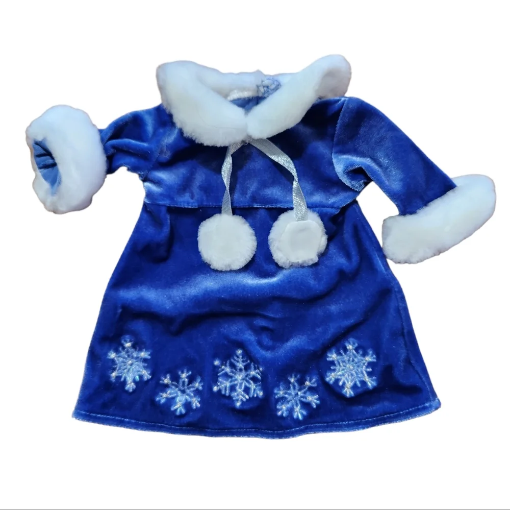 American Girl Doll Pleasant Co Bitty Baby Blue Silver Bells Christmas Outfit - Picture 2 of 9